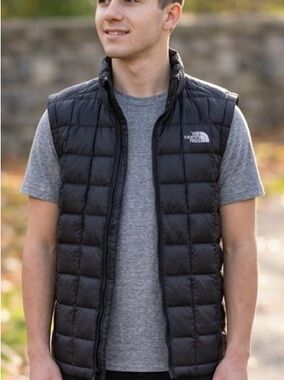 The North Face ThermoBall Eco Puffer Vest with Logo. Slim fit.